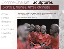 Tablet Screenshot of corinne-chauvet-sculpteur.fr